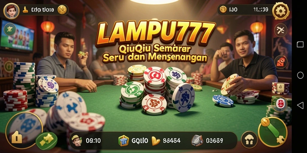 Screenshot menunjukkan aksi seru dalam permainan QiuQiu.