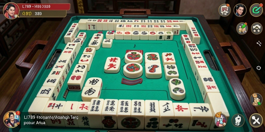 Tampilan permainan Mahjong di LI789 dengan grafis menawan.