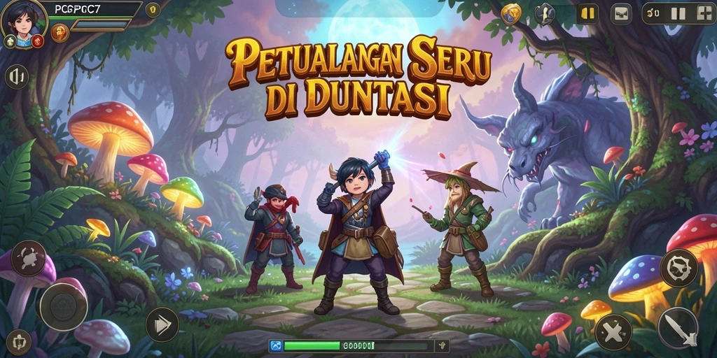 Tangkapan layar menunjukkan gameplay penuh petualangan di <strong>PCPC7</strong>