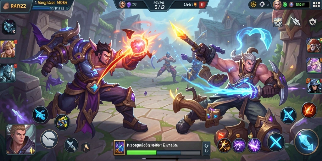 Gameplay RAYA22 yang seru dengan grafis menakjubkan.