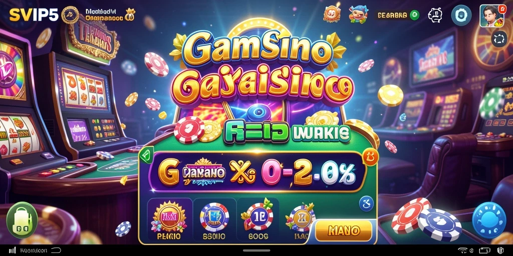Screenshot utama SVIP5 memperlihatkan suasana permainan Kasino yang mendebarkan.