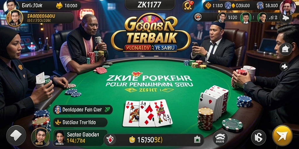 Tampilan gameplay Poker yang menarik dan seru.